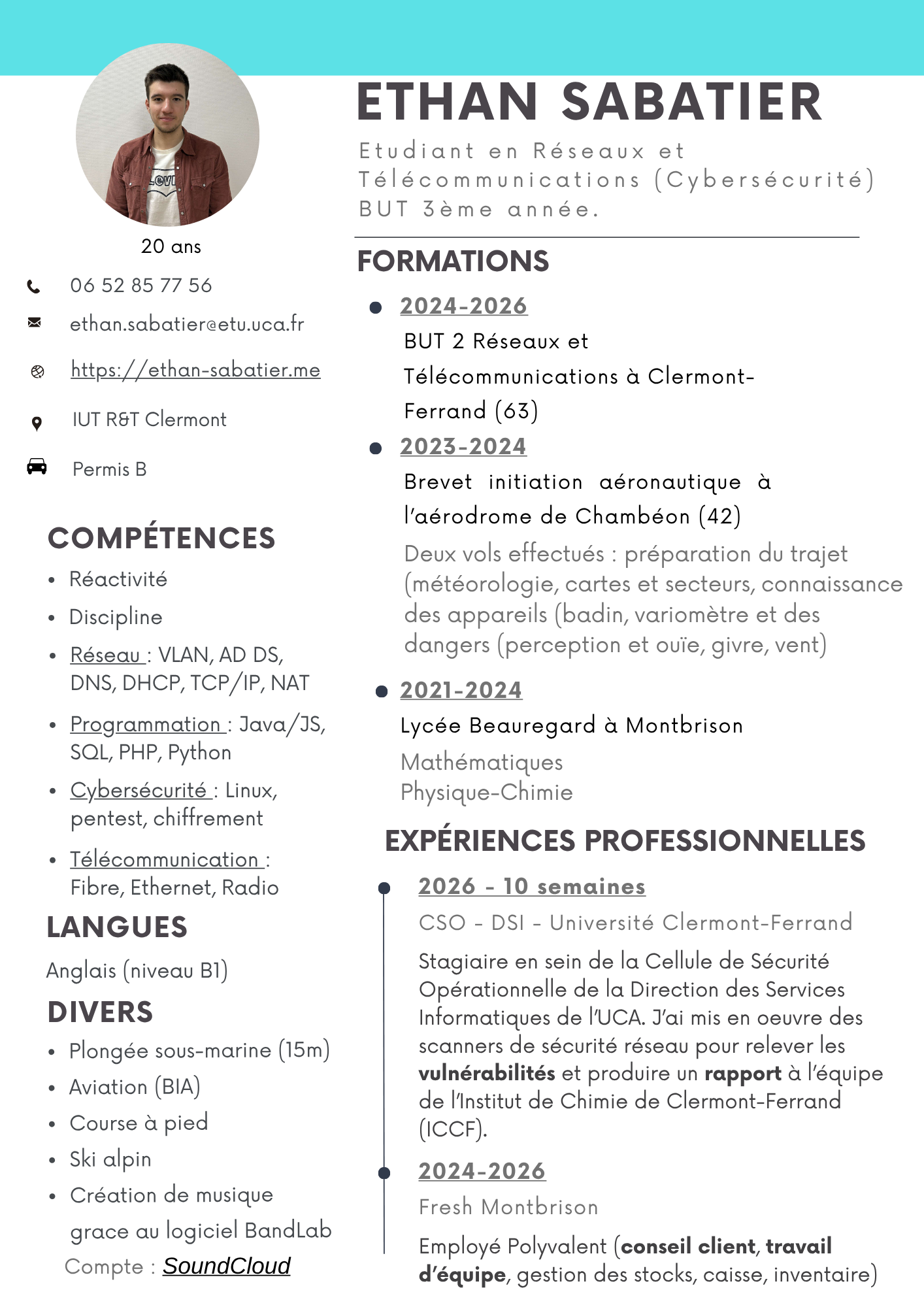 CV Ethan Sabatier